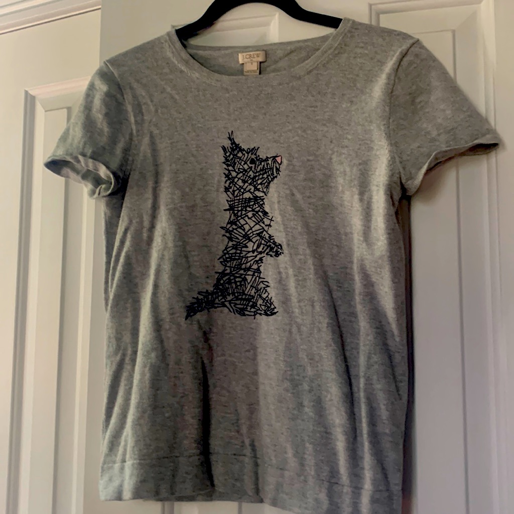 Begging Dog Grey Shirt